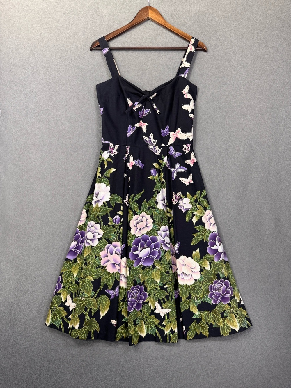 Vintage 90’s Love Life by Felice Pappas A-Line Sweetheart Neck Butterfly Dress